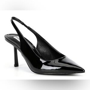 Steve Madden Jacinda Women’s black patent leather sling back pumps